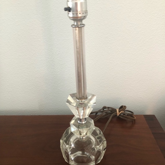 Vintage 1940s 1950s Crystal Boudoir Lamp Beautiful Works Art Deco - Picture 8 of 8